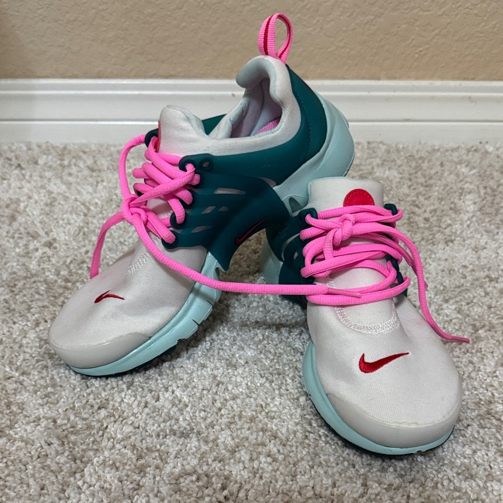 Nike Kids Sneakers - White, Pink, and Teal